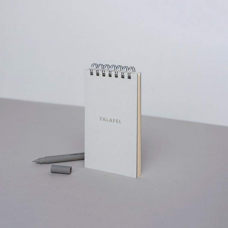 Блокнот на пружине FALAFEL BOOKS Notepad blank, 60л, 80г, без линовки 606x758