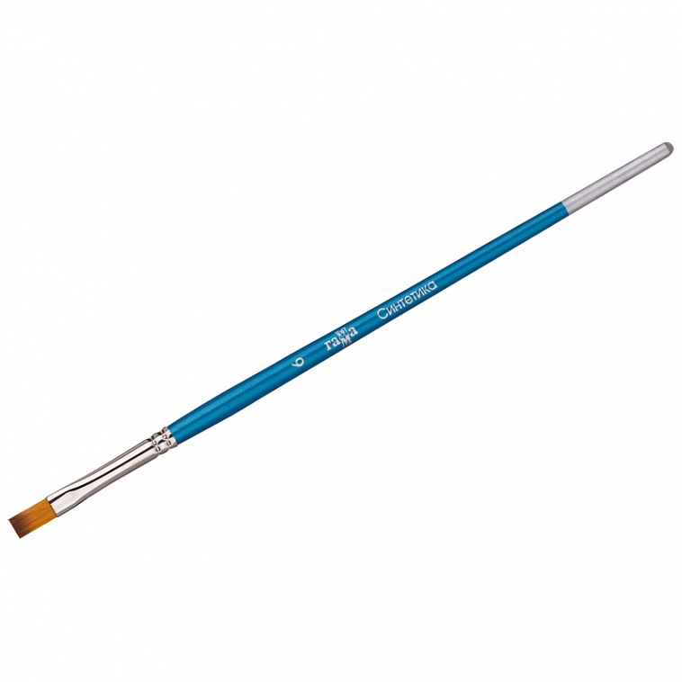 Кисть синтетика №6 плоская Гамма короткая ручка 606x758