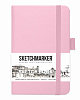 Блокнот для зарисовок Sketchmarker 9х14 см 80 л 140 г, твердая обложка Розовый 1