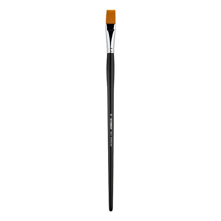 Кисть синтетика мягкая №16 плоская Sketchmarker "342" ручка длинная 606x758
