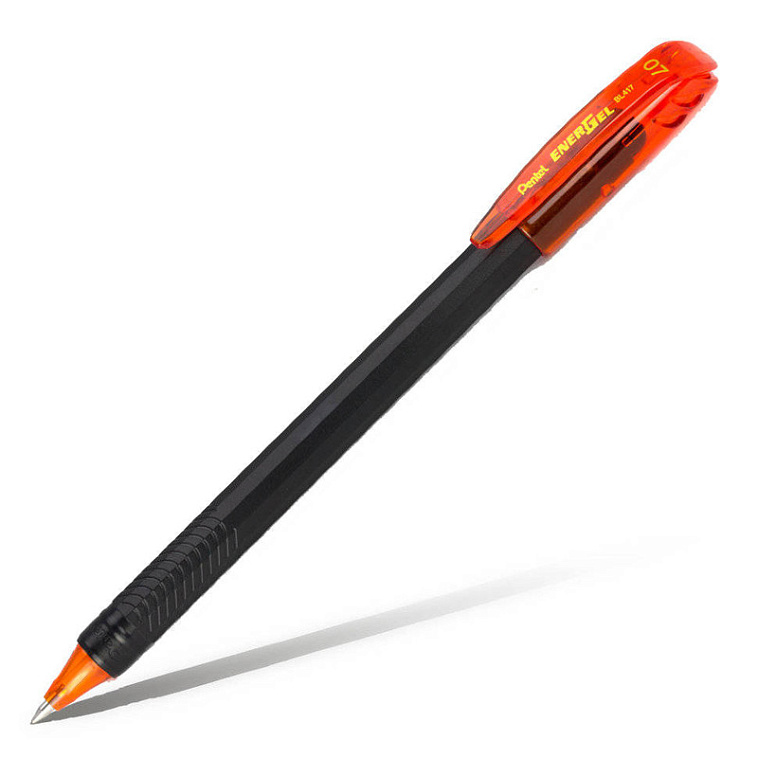 Ручка гелевая автоматическая Pentel Energel, корпус Soft Touch 0,7 мм, цвет чернил: красный 606x758