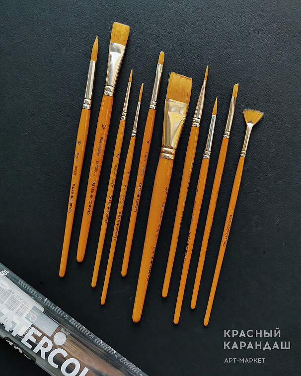 Набор кистей Синтетика Daler-Rowney "Simply" для акрила 10 шт 606x758