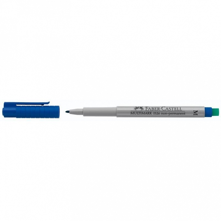 Ручка капиллярная Faber-Castell "MULTIMARK" 1 мм, для письма на пленке, синий 606x758