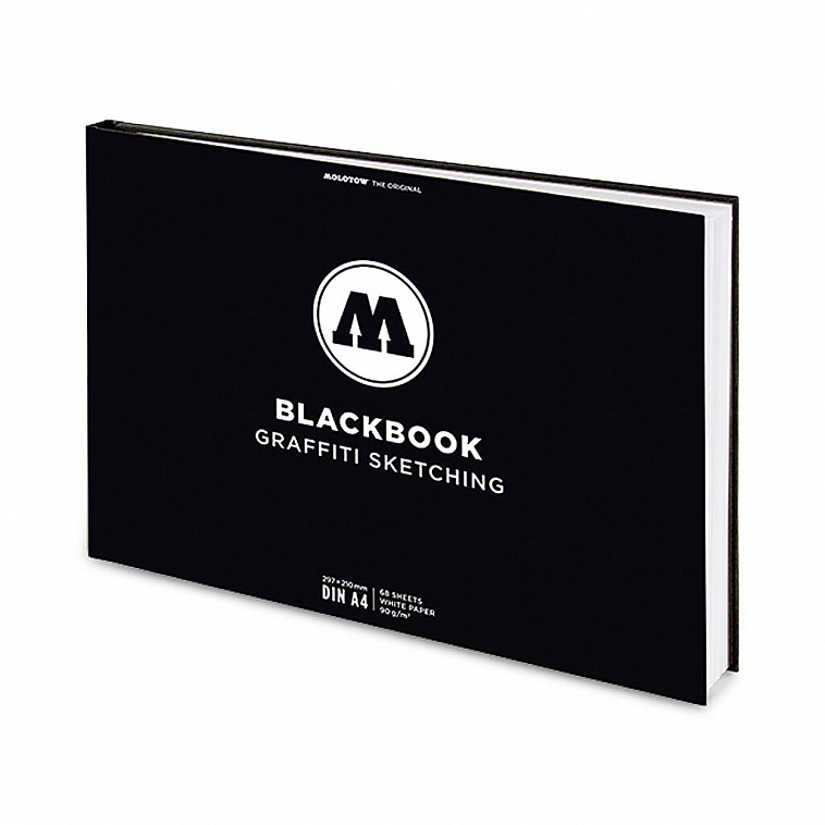 Скетчбук Molotow Blackbook Graffiti Sketching A4 68 л 90 г, горизонтальный