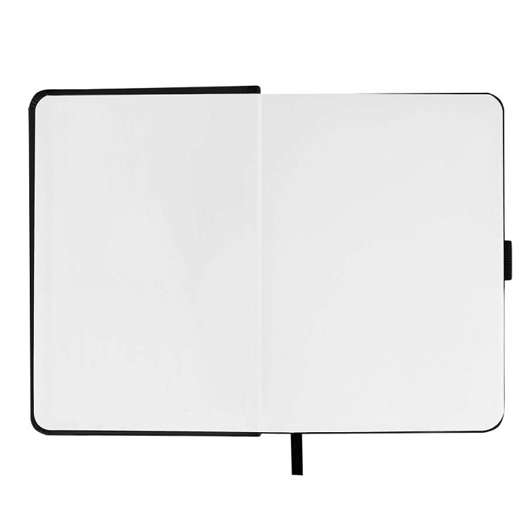 Скетчбук Гамма "Студия" А5 100 л 110 г, черный, твердая обложка, на резинке, белая 606x758