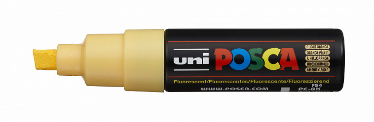 Маркер UNI "POSCA" PC-8K, до 8,0 мм, наконечник скошенный, цвет флуоресцентно-лососевый 606x758