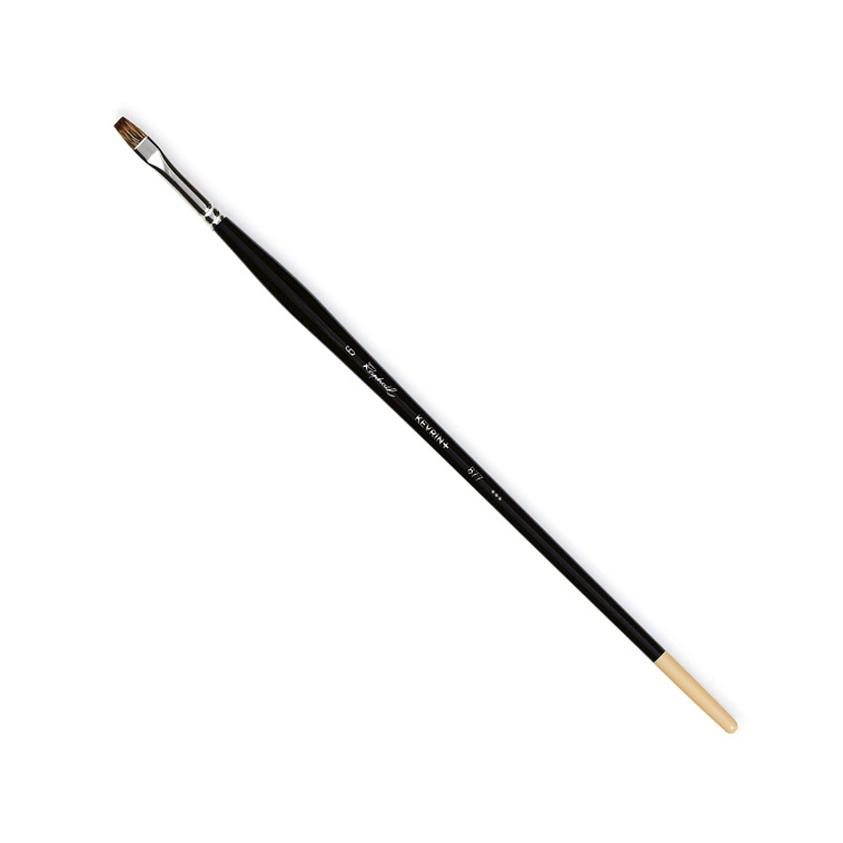 Кисть синтетика имитация мангуста №6 плоская Sennelier "Kevrin+" длинная ручка 606x758