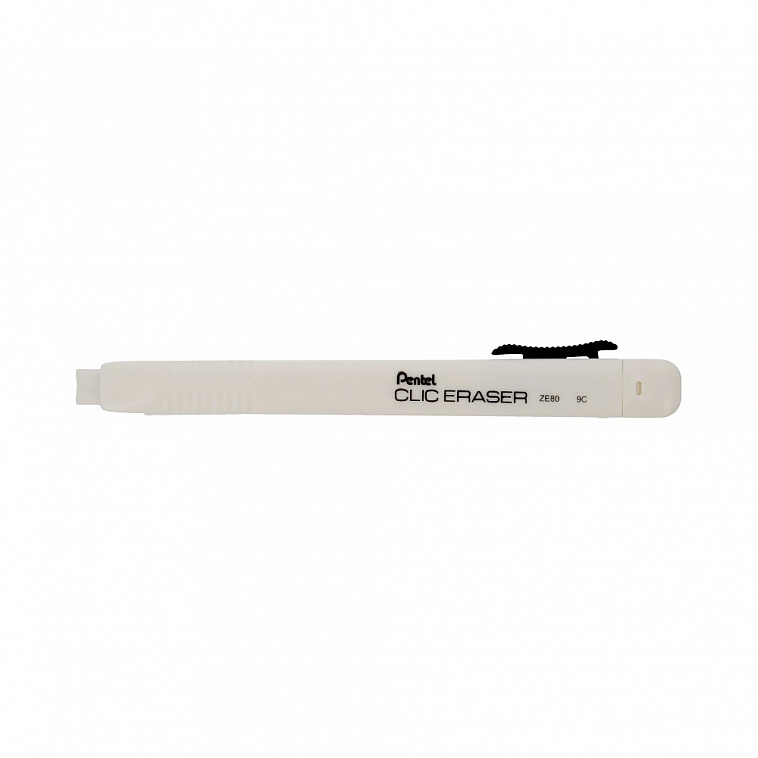 Ластик-карандаш Pentel "Clic Eraser" матовый, белый корпус