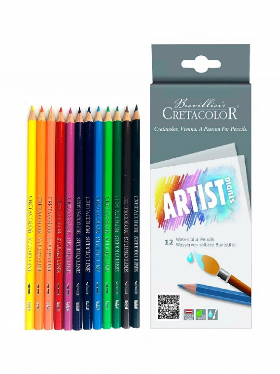 Набор карандашей акварельных Cretacolor "Artist Studio Line" 12 шт в картоне 
