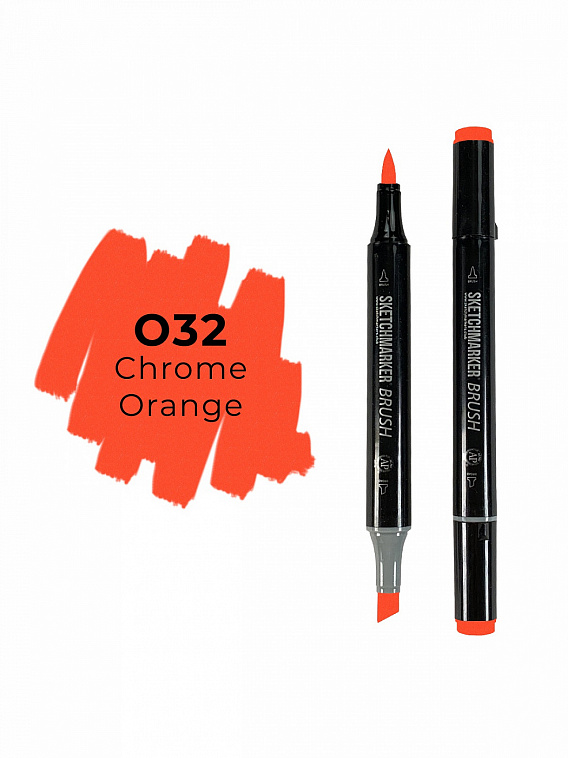 Маркер двухсторонний на спиртовой основе Sketchmarker Brush Цвет Оранжево желтый 606x758
