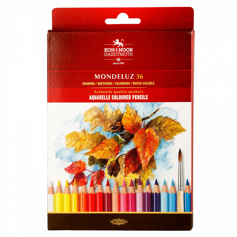 Набор цветных карандашей акварельных Koh-I-Noor "Mondeluz" 36 цв в картон кор