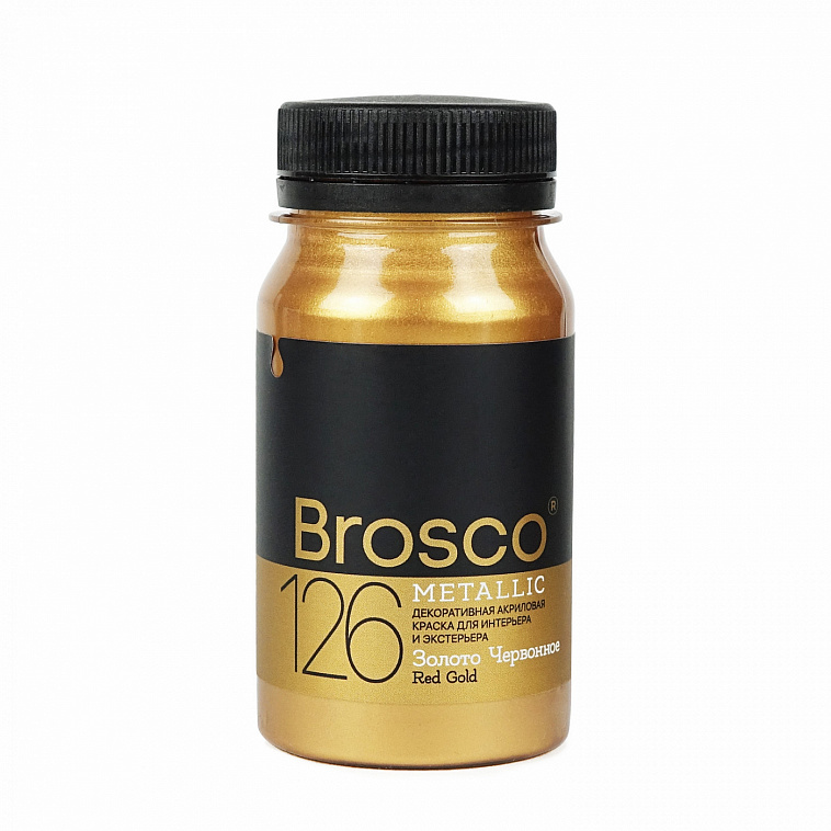 Краска декоративная Brosco 100 мл Золото Червонное 606x758
