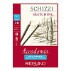 Блокнот-склейка для графики Fabriano "Accademia sketching" А4 50 л 120 г