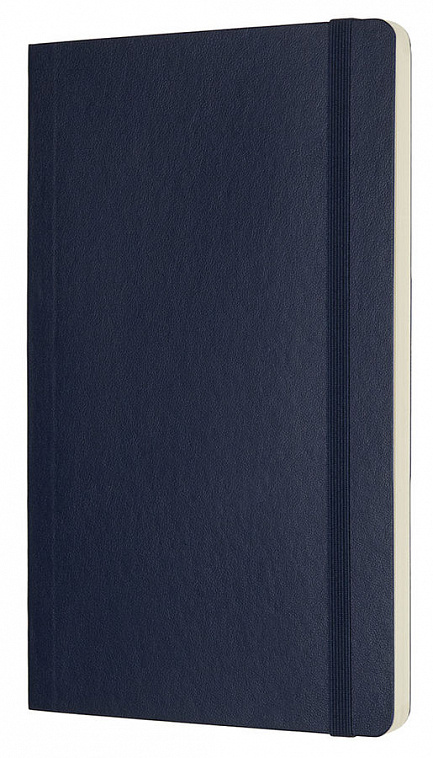 Блокнот в точку Moleskine "Classic Soft" Large 13х21 см 192 стр., обложка мягкая синяя сапфир