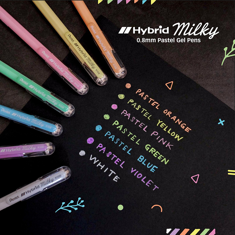 Ручка гелевая Pentel "Hybrid Milky" 0,8 мм