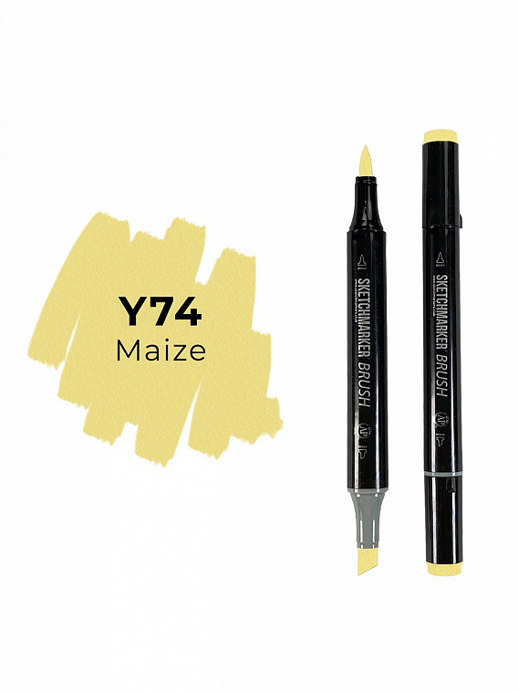 Маркер двухсторонний на спиртовой основе Sketchmarker Brush Цвет Кукуруза 606x758