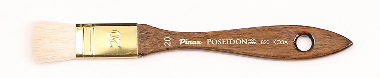 Кисть коза №20 флейц Pinax "Poseidon 820" короткая ручка 606x758