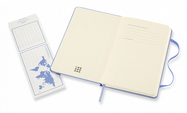 Записная книжка в линейку Moleskine "Classic" Pocket 9x14 см 192 стр., обложка голубая гортензия 606x758