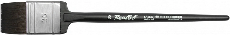Кисть белка имитация №35 флейц Roubloff "5F25C" черная матовая ручка 606x758